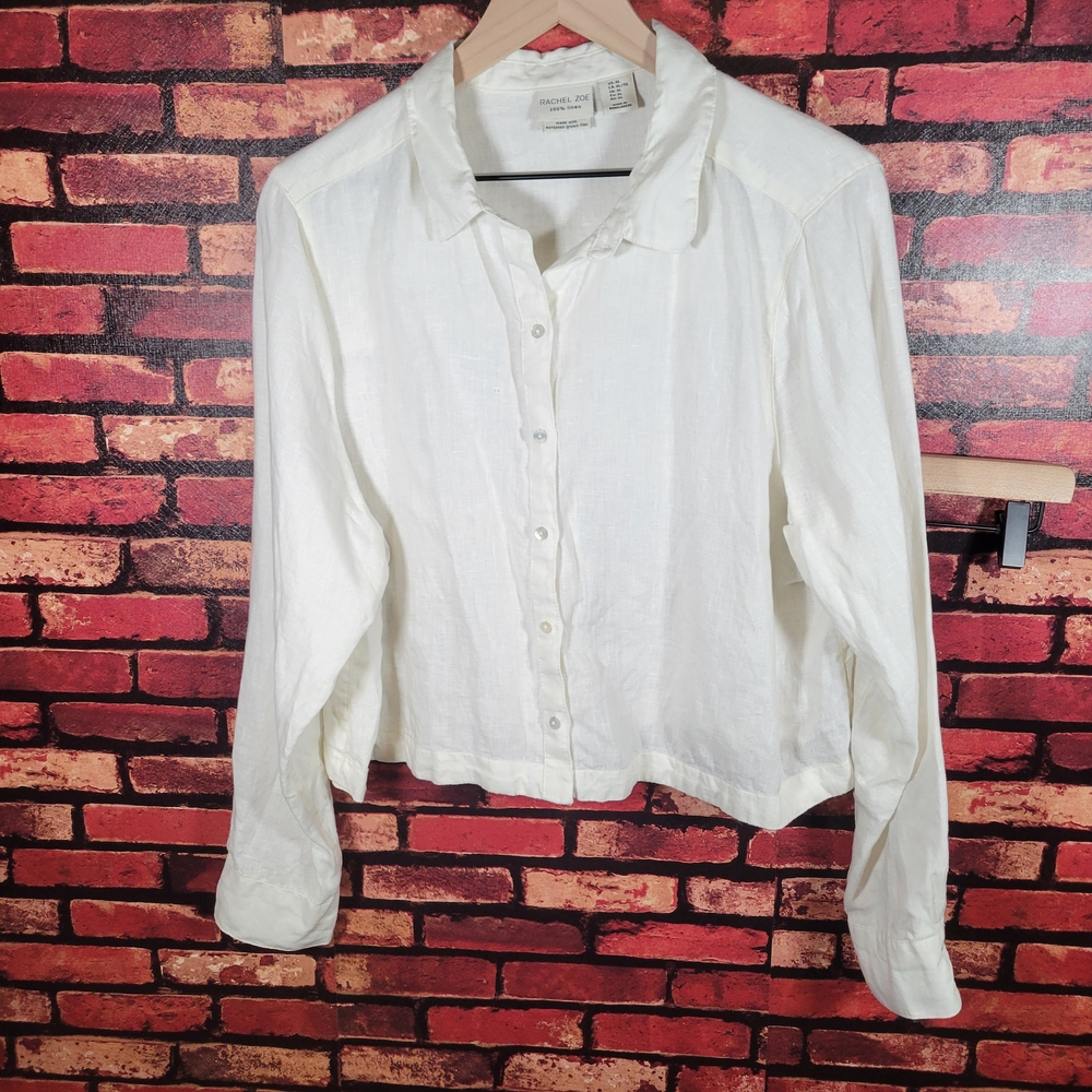 Rachel Zoe Off-White Button-Down Shirt